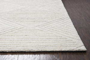 Alora Decor Makalu Hand‑Tufted Natural Wool Rug With Persian‑Inspired Geometric Motif, Eco-Friendly Texture And Luxury 5' x 8' MAKMK100937550508