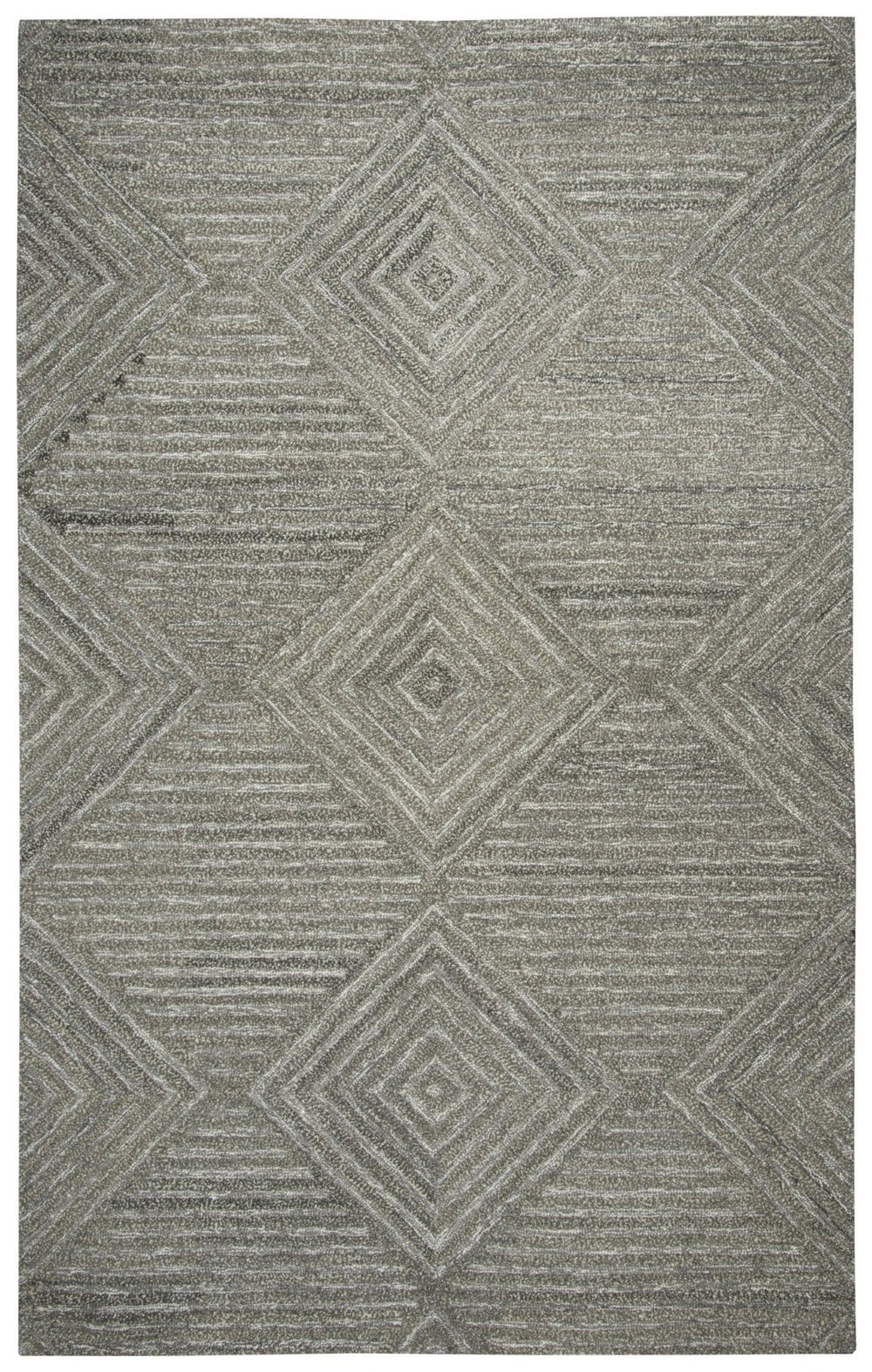 Alora Decor Makalu Hand-Tufted Natural Wool Rug In Subtle Gray — Eco-Friendly, Textured Transitional Design 10' x 13' MAKMK101033550113
