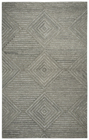 Alora Decor Makalu Hand-Tufted Natural Wool Rug In Subtle Gray — Eco-Friendly, Textured Transitional Design 10' x 13' MAKMK101033550113