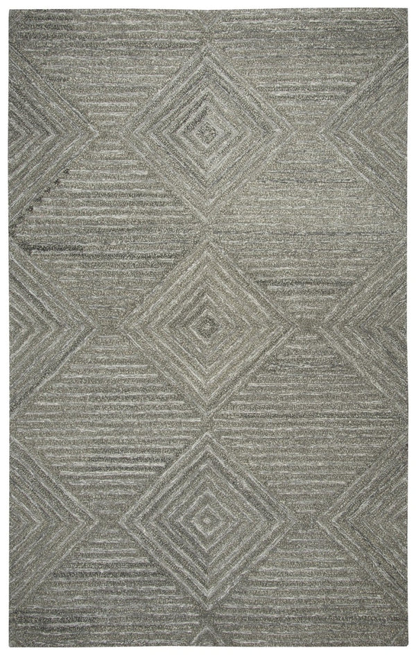 Alora Decor Makalu Hand-Tufted Natural Wool Rug In Subtle Gray — Eco-Friendly, Textured Transitional Design 10' x 13' MAKMK101033550113