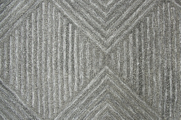 Alora Decor Makalu Hand-Tufted Natural Wool Rug In Subtle Gray — Eco-Friendly, Textured Transitional Design 10' x 13' MAKMK101033550113
