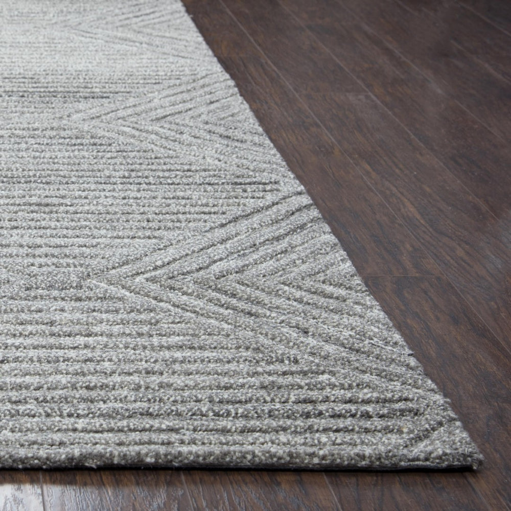 Alora Decor Makalu Natural Wool Runner Rug 2'6"X8' — Hand-Tufted Gray Transitional Texture, Eco-Friendly Comfort MAKMK101033552608