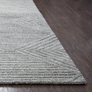 Alora Decor Makalu Natural Wool Runner Rug 2'6"X8' — Hand-Tufted Gray Transitional Texture, Eco-Friendly Comfort MAKMK101033552608