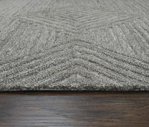 Alora Decor Makalu Hand-Tufted Natural Wool Rug In Subtle Gray — Eco-Friendly, Textured Transitional Design 10' x 13' MAKMK101033550113