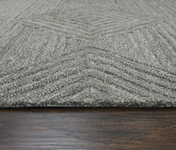 Alora Decor Makalu Hand-Tufted Natural Wool Rug In Subtle Gray — Eco-Friendly, Textured Transitional Design 10' x 13' MAKMK101033550113