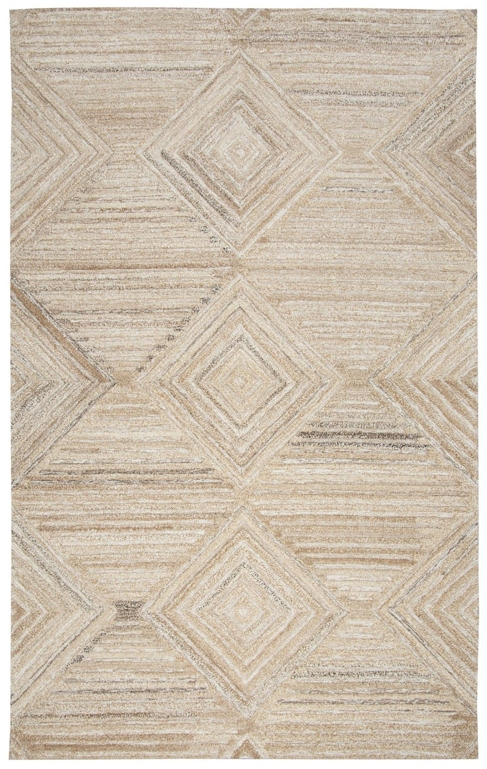 Alora Decor Makalu Hand-Tufted Natural Wool Rug With Geometric Texture, Tan-Neutral Transitional Design, Eco-Friendly Finish 10' x 13' MAKMK101188550113