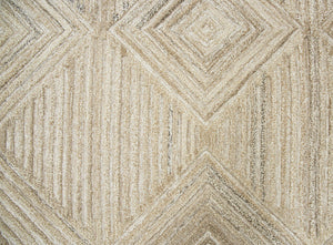 Alora Decor Makalu Hand-Tufted Natural Wool Rug With Geometric Texture, Tan-Neutral Transitional Design, Eco-Friendly Finish 10' x 13' MAKMK101188550113