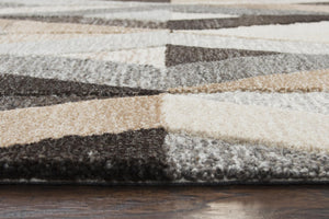 Alora Decor Makalu Hand‑Tufted Wool Runner: Eco Natural 2'6"X8' Geometric Gray-Beige Durable Transitional Rug MAKMK101333552608