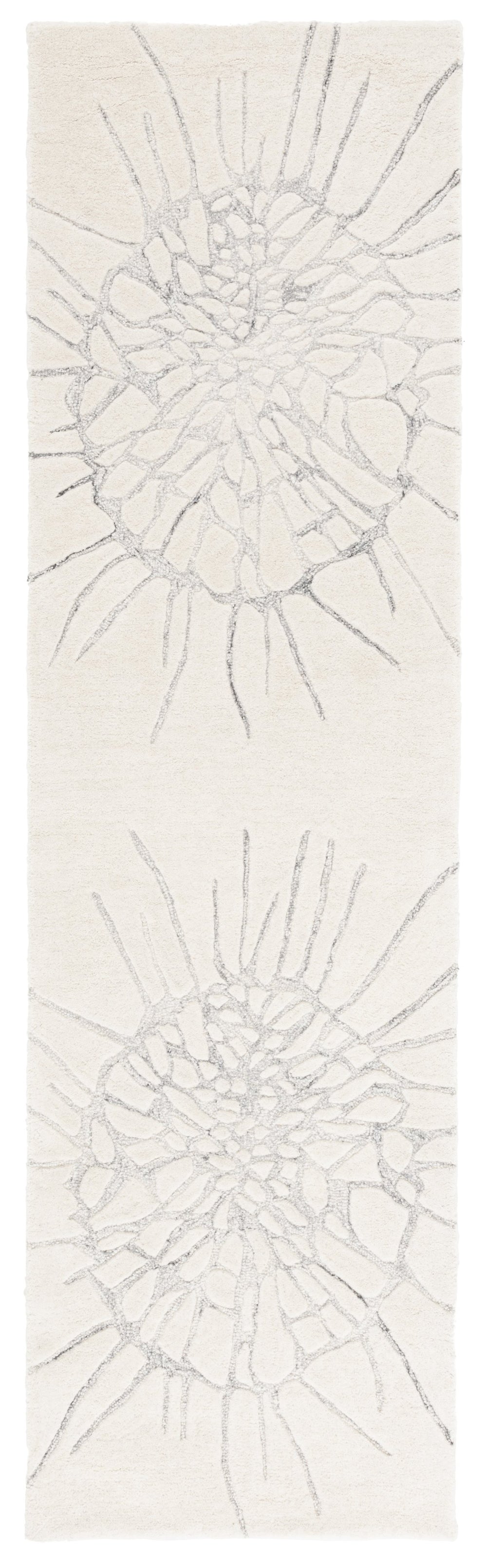 Safavieh Mykonos Hand-tufted Area Rug - Modern Abstract Design In Elegant Ivory & Silver For Any Space Ivory ,Silver 70% Wool,15% Polypropylene,15% Cotton Mkn101a-6r