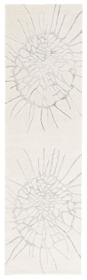 Safavieh Mykonos Hand-tufted Area Rug - Modern Abstract Design In Elegant Ivory & Silver For Any Space Ivory ,Silver 70% Wool,15% Polypropylene,15% Cotton Mkn101a-6r