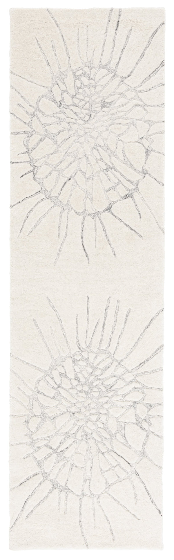 Safavieh Mykonos Hand-tufted Area Rug - Modern Abstract Design In Elegant Ivory & Silver For Any Space Ivory ,Silver 70% Wool,15% Polypropylene,15% Cotton Mkn101a-6r