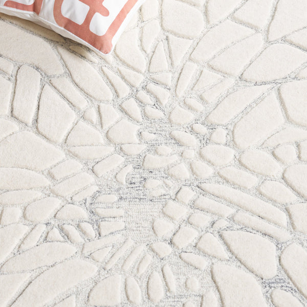 Safavieh Mykonos Hand-tufted Area Rug - Modern Abstract Design In Elegant Ivory & Silver For Any Space Ivory ,Silver 70% Wool,15% Polypropylene,15% Cotton Mkn101a-6r