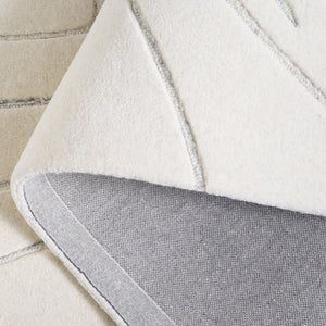 Safavieh Mykonos Hand-tufted Area Rug - Modern Abstract Design In Elegant Ivory & Silver For Any Space Ivory ,Silver 70% Wool,15% Polypropylene,15% Cotton Mkn101a-6r