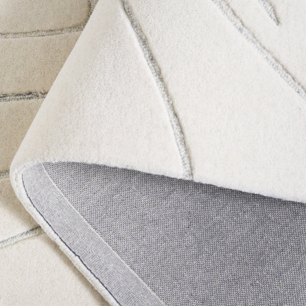 Safavieh Mykonos Hand-tufted Area Rug - Modern Abstract Design In Elegant Ivory & Silver For Any Space Ivory ,Silver 70% Wool,15% Polypropylene,15% Cotton Mkn101a-6r