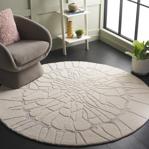 Safavieh Mykonos Hand-tufted Area Rug - Modern Abstract Design In Elegant Ivory & Silver For Any Space Ivory ,Silver 70% Wool,15% Polypropylene,15% Cotton Mkn101a-6r