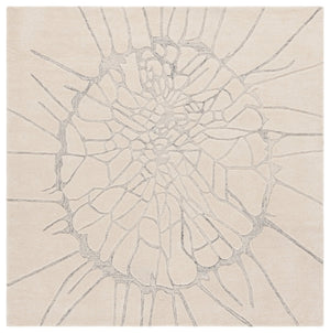 Safavieh Mykonos Hand-tufted Area Rug - Modern Abstract Design In Elegant Ivory & Silver For Any Space Ivory ,Silver 70% Wool,15% Polypropylene,15% Cotton Mkn101a-6r