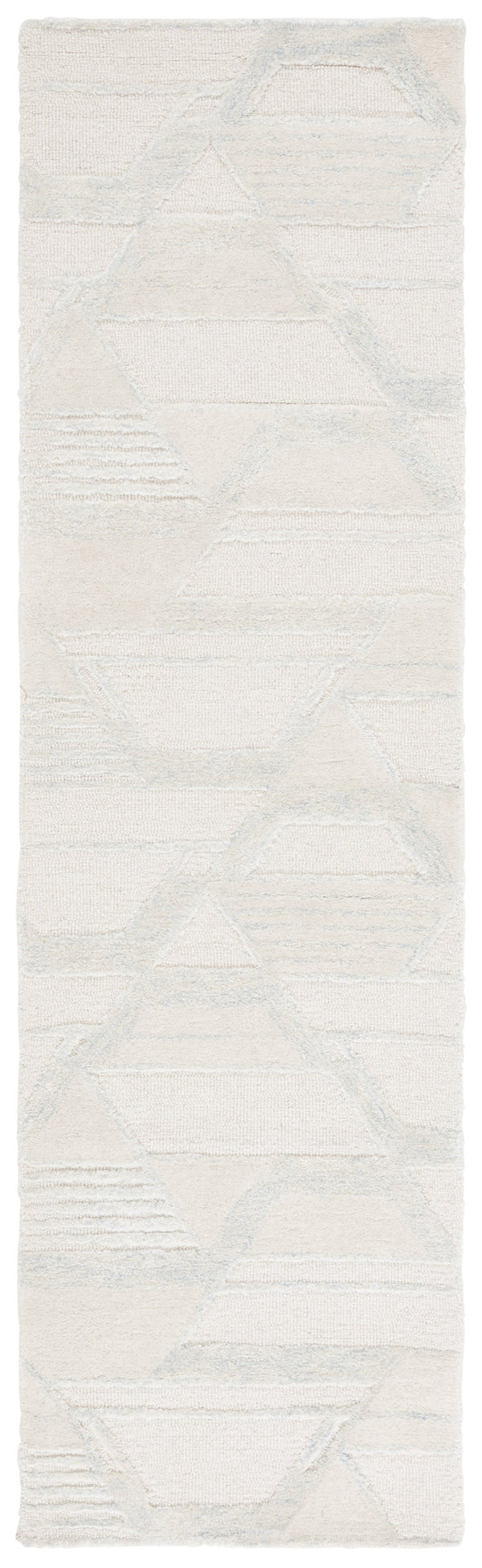 Safavieh Mykonos Hand-tufted Area Rug - Luxurious Wool Blend, Abstract Geometric Design For Modern Elegance Ivory ,Blue 70% Wool,20% Viscose,10% Cotton Mkn102a-6r