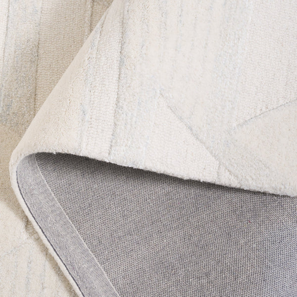 Safavieh Mykonos Hand-tufted Area Rug - Luxurious Wool Blend, Abstract Geometric Design For Modern Elegance Ivory ,Blue 70% Wool,20% Viscose,10% Cotton Mkn102a-6r