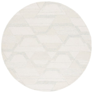 Safavieh Mykonos Hand-tufted Area Rug - Luxurious Wool Blend, Abstract Geometric Design For Modern Elegance Ivory ,Blue 70% Wool,20% Viscose,10% Cotton Mkn102a-6r