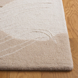 Safavieh Mykonos Hand Tufted Wool & Cotton Runner Rug - Timeless Elegance With Botanical Design For Any Space Ivory ,Beige 85% Wool,15% Cotton Mkn103a-6sq