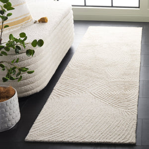 Safavieh Mykonos Handcrafted Area Rug In Serene Ivory - Elegant Modern Design For Timeless Home Luxury Ivory 85% Wool,15% Cotton Mkn104a-8