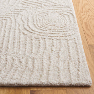 Safavieh Mykonos Handcrafted Area Rug In Serene Ivory - Elegant Modern Design For Timeless Home Luxury Ivory 85% Wool,15% Cotton Mkn104a-8