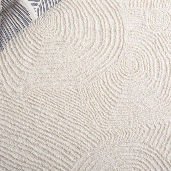 Safavieh Mykonos Handcrafted Area Rug In Serene Ivory - Elegant Modern Design For Timeless Home Luxury Ivory 85% Wool,15% Cotton Mkn104a-8