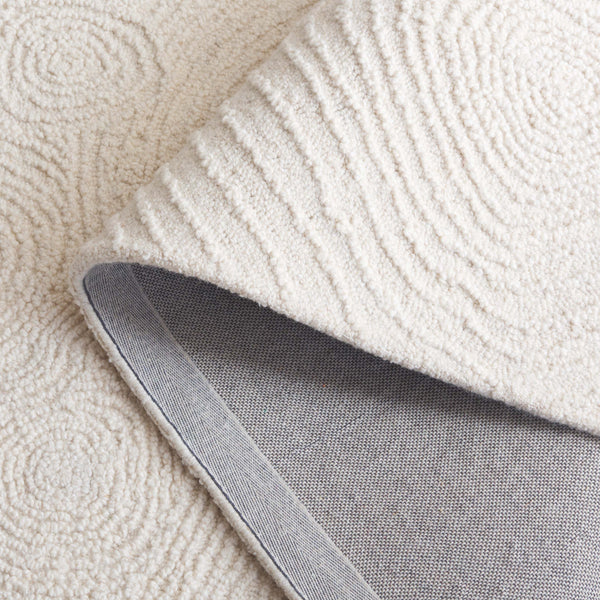 Safavieh Mykonos Handcrafted Area Rug In Serene Ivory - Elegant Modern Design For Timeless Home Luxury Ivory 85% Wool,15% Cotton Mkn104a-8