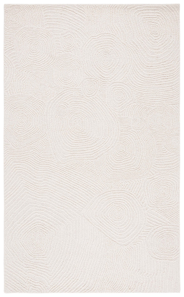 Safavieh Mykonos Handcrafted Area Rug In Serene Ivory - Elegant Modern Design For Timeless Home Luxury Ivory 85% Wool,15% Cotton Mkn104a-8