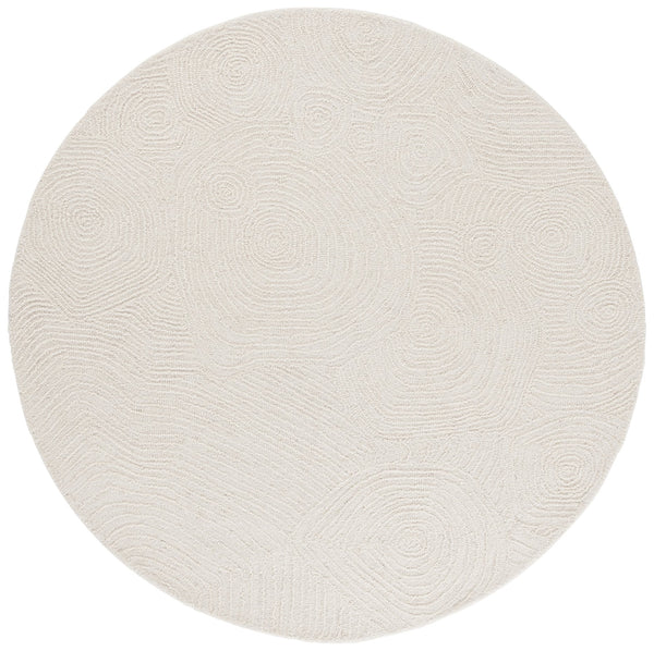 Safavieh Mykonos Handcrafted Area Rug In Serene Ivory - Elegant Modern Design For Timeless Home Luxury Ivory 85% Wool,15% Cotton Mkn104a-8