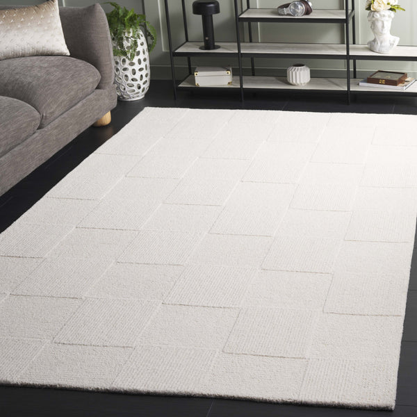 Safavieh Mykonos Hand-tufted Area Rug - Elegant Wool & Cotton Blend For A Luxurious Touch In Any Space Ivory 85% Wool,15% Cotton Mkn105a-6r