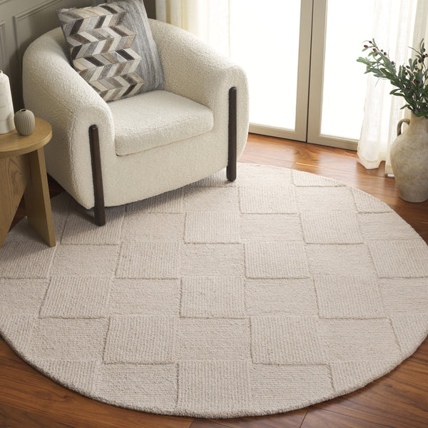 Safavieh Mykonos Hand-tufted Area Rug - Elegant Wool & Cotton Blend For A Luxurious Touch In Any Space Ivory 85% Wool,15% Cotton Mkn105a-6r