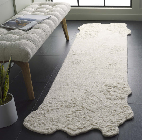 Safavieh Mykonos Handcrafted Area Rug – Contemporary Elegance In Soft Ivory For Ultimate Home Comfort & Style Ivory 85% Wool,15% Cotton Mkn107a-6sq