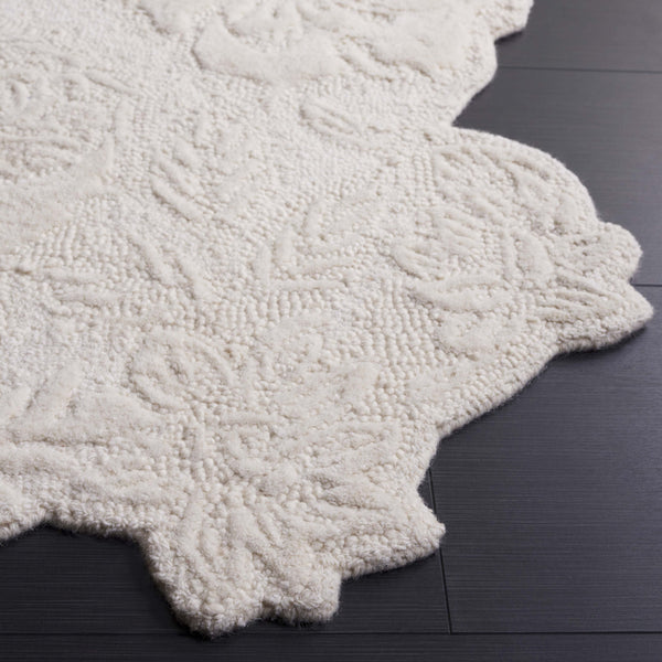 Safavieh Mykonos Handcrafted Area Rug – Contemporary Elegance In Soft Ivory For Ultimate Home Comfort & Style Ivory 85% Wool,15% Cotton Mkn107a-6sq