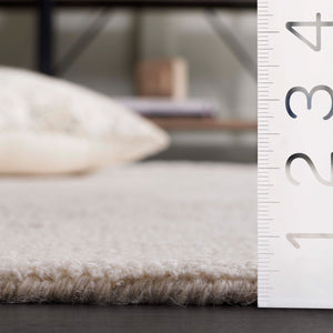 Safavieh Mykonos Handcrafted Area Rug – Contemporary Elegance In Soft Ivory For Ultimate Home Comfort & Style Ivory 85% Wool,15% Cotton Mkn107a-6sq