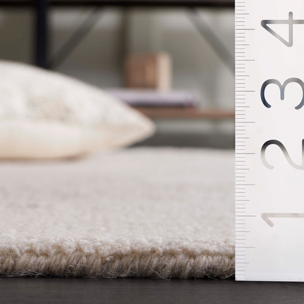 Safavieh Mykonos Handcrafted Area Rug – Contemporary Elegance In Soft Ivory For Ultimate Home Comfort & Style Ivory 85% Wool,15% Cotton Mkn107a-6sq