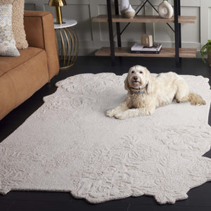 Safavieh Mykonos Handcrafted Area Rug – Contemporary Elegance In Soft Ivory For Ultimate Home Comfort & Style Ivory 85% Wool,15% Cotton Mkn107a-6sq