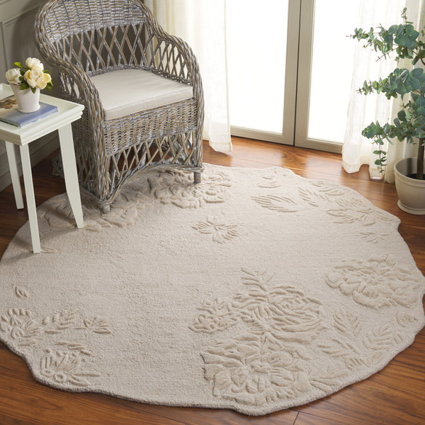 Safavieh Mykonos Handcrafted Area Rug – Contemporary Elegance In Soft Ivory For Ultimate Home Comfort & Style Ivory 85% Wool,15% Cotton Mkn107a-6sq