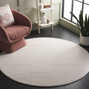 Safavieh Mykonos Hand-loomed Area Rug - Luxurious 80% Wool & 20% Cotton For Elegant Home Décor Style Ivory 80% Wool,20% Cotton Mkn201a-6sq