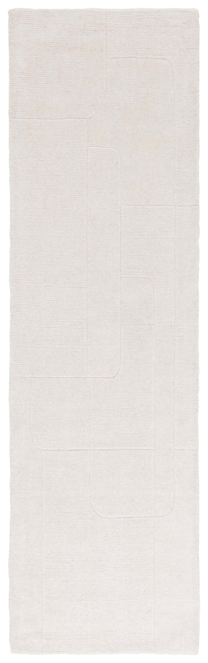 Safavieh Mykonos Contemporary Hand-loomed Area Rug - Luxurious Wool & Cotton Blend For Modern Living Spaces Ivory 80% Wool,20% Cotton Mkn202a-5
