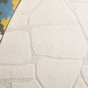 Safavieh Mykonos Hand-tufted Runner Area Rug With Abstract Pattern - Elevate Your Space With Timeless Elegance Ivory 80% Wool,10% Cotton,10% Latex Mkn302a-5