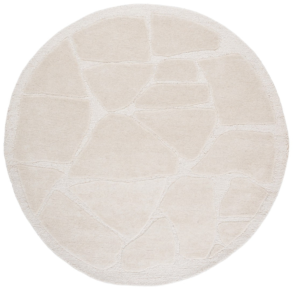 Safavieh Mykonos Hand-tufted Area Rug - Modern Design With Plush Comfort, Durable Wool Blend For Every Room Ivory 80% Wool,10% Cotton,10% Latex Mkn302a-6sq