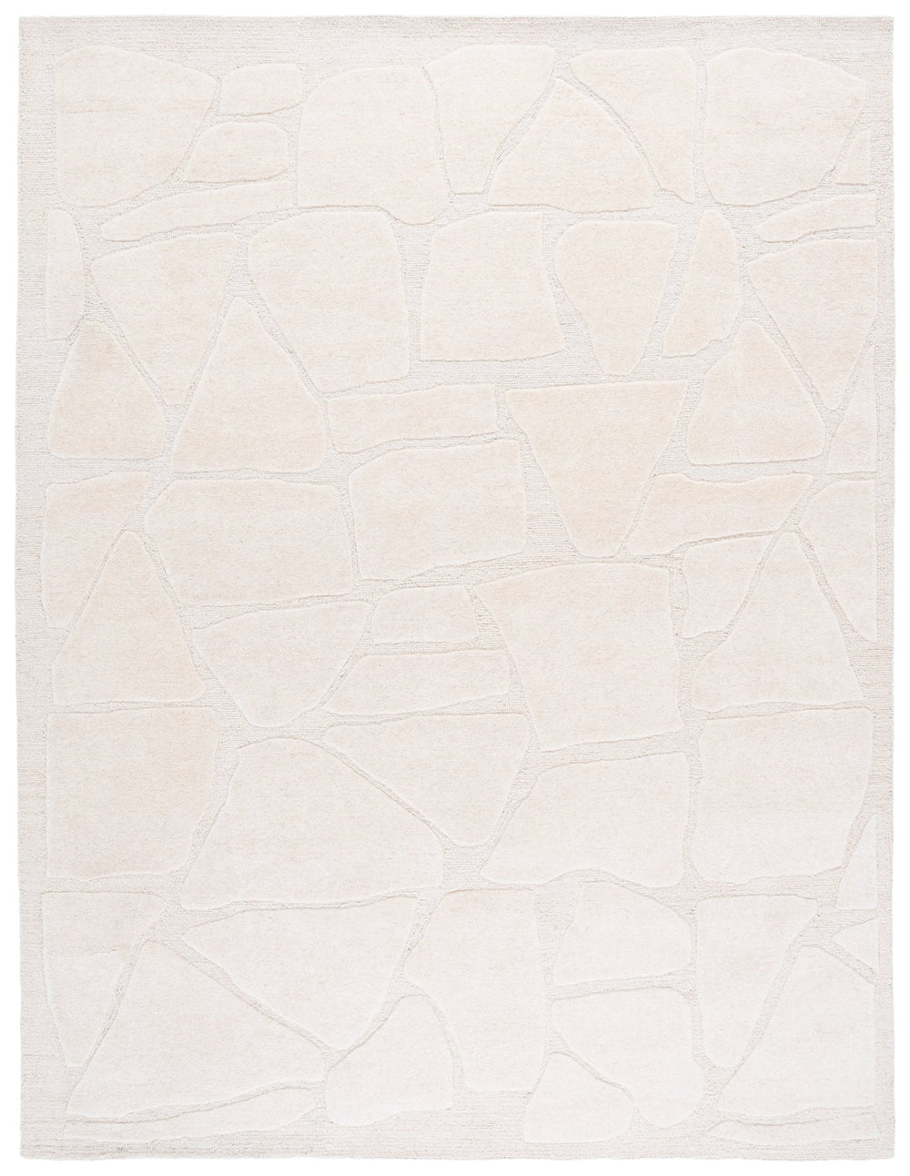 Safavieh Mykonos Hand-tufted Runner Area Rug With Abstract Pattern - Elevate Your Space With Timeless Elegance Ivory 80% Wool,10% Cotton,10% Latex Mkn302a-8