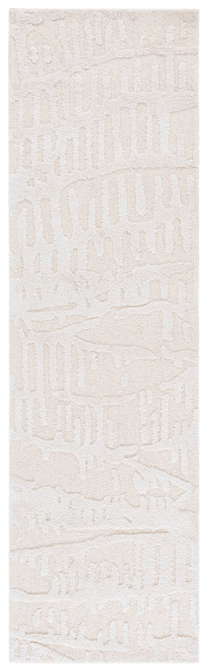 Safavieh Mykonos Modern Hand-tufted Runner Rug - Luxurious Wool & Bamboo Silk For Stylish Home Decor Ivory ,Beige 55% Wool,45% Bamboo Silk Mkn407a-28