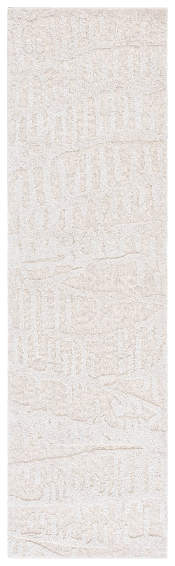 Safavieh Mykonos Modern Hand-tufted Runner Rug - Luxurious Wool & Bamboo Silk For Stylish Home Decor Ivory ,Beige 55% Wool,45% Bamboo Silk Mkn407a-28