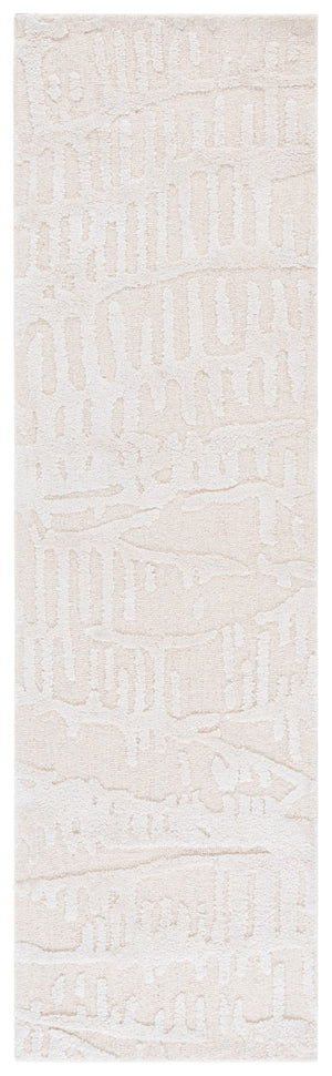 Safavieh Mykonos Hand-tufted Area Rug - Modern Design, Luxurious Wool & Bamboo Silk Blend For Elegant Spaces Ivory ,Beige 55% Wool,45% Bamboo Silk Mkn407a-6