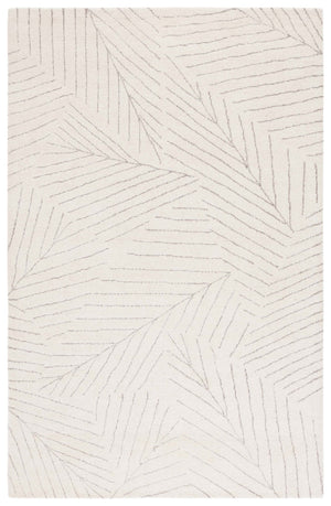 Safavieh Mykonos Hand-tufted Wool Area Rug With Geometric Pattern For Modern Elegance In Any Room Ivory ,Grey Wool Pile Mkn408a-8