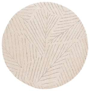 Safavieh Mykonos Hand-tufted Wool Pile Runner Rug - Elegant Leaf Design For Stylish Home Interiors Ivory ,Grey Wool Pile Mkn408a-6r