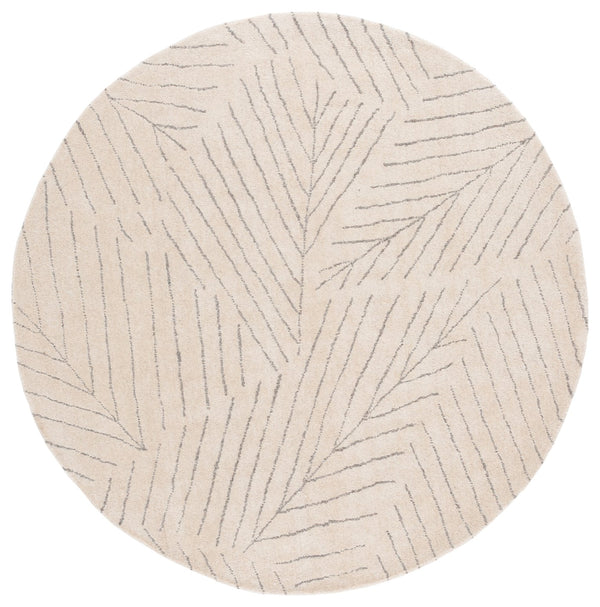 Safavieh Mykonos Hand-tufted Wool Pile Runner Rug - Elegant Leaf Design For Stylish Home Interiors Ivory ,Grey Wool Pile Mkn408a-6r