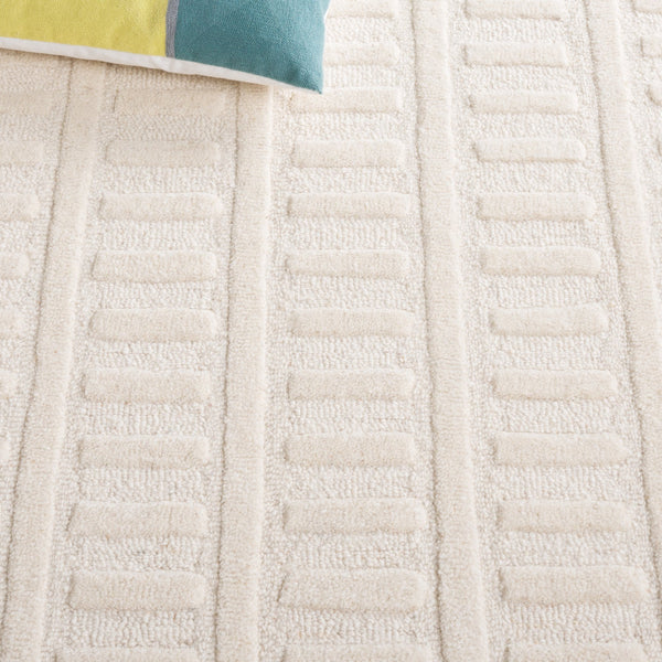 Safavieh Mykonos Elegant Hand-tufted Wool Runner Rug For Hallways - Luxurious Modern Design For Any Space Ivory Wool Pile Mkn409a-5